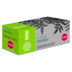 Тонер-картридж CACTUS (CS-TK590С) для KYOCERA FS-C2026MFP/2126MFP/2626MFP, голубой, ресурс 5000 стр., CS-TK590C - фото 13745446