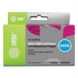 Картридж струйный CACTUS (CS-CD973) для HP Officejet 6000/6500/7000, пурпурный - фото 13745915