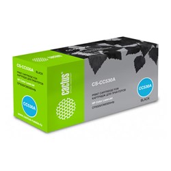 Картридж лазерный CACTUS (CS-CC530A) для HP ColorLaserJet CP2025/CM2320, черный, ресурс 3500 страниц - фото 13745981