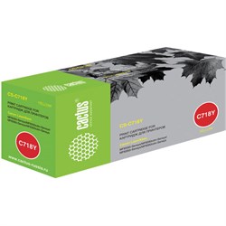 Картридж лазерный CACTUS (CS-C718Y) для CANON LBP-7200Cdn/MF8330Cdn/8350Cdn, желтый, ресурс 2900 страниц - фото 13746064
