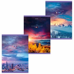 Тетрадь А4, 96 л., BRAUBERG, скоба, клетка, обложка картон, "Journey", 404064 - фото 13747070