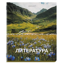 Тетрадь предметная КЛАССИКА ПРИРОДА 48 л., обложка картон, ЛИТЕРАТУРА, линия, подсказ, BRAUBERG, 405090 - фото 13747115