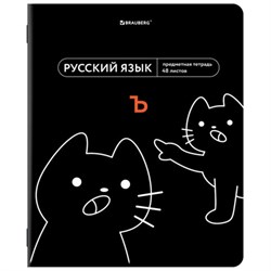 Тетрадь предметная МЕМЫ 48 л., TWIN-лак, РУССКИЙ ЯЗЫК, линия, подсказ, BRAUBERG, 405105 - фото 13747118