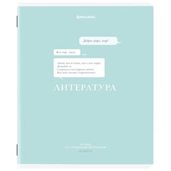 Тетрадь предметная CREATIVE 48 л., обложка картон, ЛИТЕРАТУРА, линия, подсказ, BRAUBERG, 405117 - фото 13747119