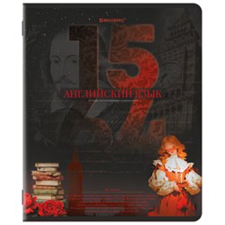 Тетрадь предметная ДАТЫ 48 л., TWIN-лак, АНГЛИЙСКИЙ ЯЗЫК, клетка, подсказ, BRAUBERG, 405124 - фото 13747123