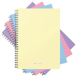 Тетрадь обложка пластик, А5, 80 л., гребень, клетка, ErichKrause, "Pastel" ассорти (4 вида), 50162 - фото 13747149