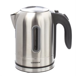 Чайник SONNEN KT-1755, 1,7 л, 2200 Вт, закрытый нагревательный элемент, нержавеющая сталь, 453419 - фото 13747201