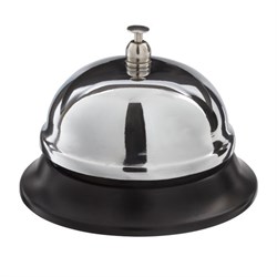 Звонок настольный для ресепшн, хромированный, диаметр 8,5 см, BRAUBERG, 454410 - фото 13747228