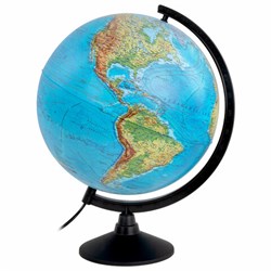 Глобус физический / политический Globen "Классик", 32 см, с подсветкой, К013200101 - фото 13747230