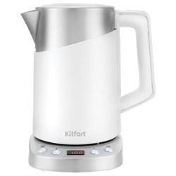 Чайник KITFORT КТ-660-1, 1,7 л, 2200 Вт, закрытый нагревательный элемент, ТЕРМОРЕГУЛЯТОР, двойные стенки, белый - фото 13747381