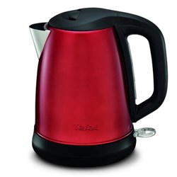 Чайник TEFAL KI270530, 1,7 л, 2400 Вт, закрытый нагревательный элемент, сталь, красный, 7211002431 - фото 13747495
