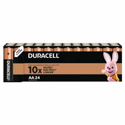 Батарейки КОМПЛЕКТ 24 шт., DURACELL Basic ОРИГИНАЛ, АА (LR6, 15А), алкалиновые, пальчиковые, Б0064986 - фото 13747704