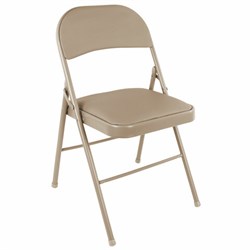 Стул складной BRABIX "Golf Plus CF-003 Комфорт", бежевый каркас, кожзам бежевый, 531567 - фото 13748121