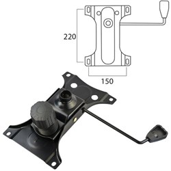Механизм качания BRABIX Топ-ган для кресла, 150х220 мм, межцентровое расстояние крепежа, 532523 - фото 13748266