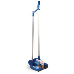 Совок для мусора КОМПЛЕКТ щетка + 2 рукоятки по 70 см алюминиевые, совок пластиковый с резиновой кромкой, LAIMA, 601472 - фото 13748624