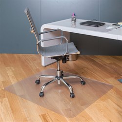 Коврик защитный напольный BRABIX, поликарбонат, 90х120 см, шагрень, толщина 1,8 мм, 604850 - фото 13748781