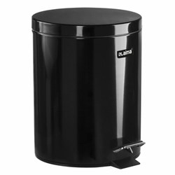 Ведро мусорное с педалью 5 литров "Classic", ЧЕРНОЕ ГЛЯНЦЕВОЕ, металлическое, со съемным внутренним ведром, LAIMA, 604943 - фото 13748790