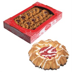 Печенье БЕЛОГОРЬЕ "Камилла", сдобное в темной глазури с декором, 550 г, 31-03 - фото 13749346