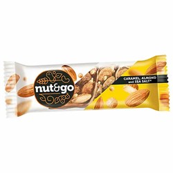 Батончик NUT AND GO из цельного миндаля в соленой карамели, 34 г, шоу-бокс, ВК313 - фото 13749397