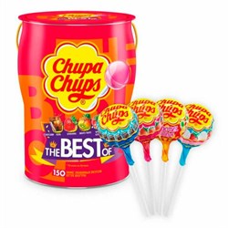Карамель CHUPA CHUPS (Чупа-Чупс) "The Best Of" ведерко, ассорти, КОМПЛЕКТ 150 шт., 1,8 кг - фото 13749525