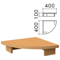 Подставка под монитор "Монолит", 400х400х100 мм, цвет бук бавария, ПМ03.1 - фото 13749784