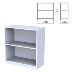 Шкаф (стеллаж) "Бюджет", 716х333х753 мм, 1 полка, серый, 402877-030 - фото 13749894