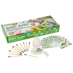 Набор для раскопок 12 видов динозавров, карточки, инструменты, развивающий, BRAUBERG KIDS, 664923 - фото 13750287