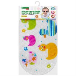 Коврик противоскользящий для ванной детский, УТЯТА, 69х39 см, 1 шт., BRAUBERG KIDS, 665184 - фото 13750304