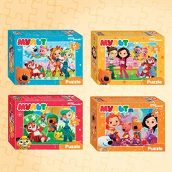 Пазлы картонные 54 элемента, "Лицензионные сюжеты", КОМПЛЕКТ 20 шт., поле 17,5х13 см - фото 13750405