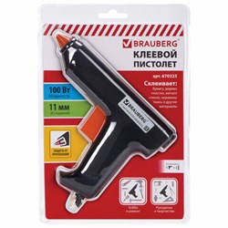 Клеевой пистолет, 100 Вт, для стержня 11 мм, BRAUBERG, в блистере, 670325 - фото 13750433
