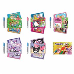 Раскраска многоразовая водная с маркером, лицензия, АССОРТИ, А5, 140х210 мм, 12 стр., гребень, CENTRUM - фото 13750541