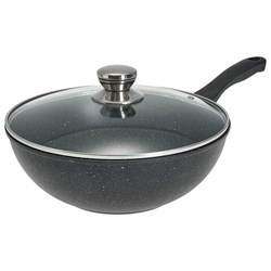 Сковорода ВОК 28 см с крышкой, пятислойное антипригарное покрытие, съёмная ручка, ГАРДАРИКА "Орион", 0728-04-01-10 - фото 13750562