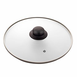 Крышка стеклянная 26 см с пароотводом, жаропрочное стекло, нержавеющая сталь ободка, SCOVO "Classic", KC-226 - фото 13750576