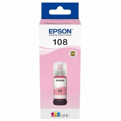 Чернила EPSON 108 (C13T09C64A) для СНПЧ EPSON L8050 /L8100 /L18050, светло-пурпурные, ОРИГИНАЛЬНЫЕ - фото 13767792