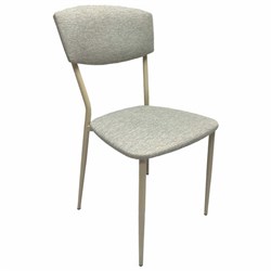 Стул для столовых, кафе, дома РС23, бежевый перламутровый каркас, рогожка бежевая - фото 13767908