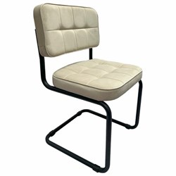 Стулья КОМПЛЕКТ 2 шт., РС14М, черный каркас, велюр, бежевый, разобранные - фото 13767909