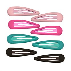 Заколки для волос НАБОР 8 шт., 5 см, клик-клак, soft touch, разные цвета, MONTE VITA (МОНТЕ ВИТА), 457092 - фото 13768921