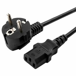 Кабель питания 1,8 м, CABLEXPERT, Schuko-C13, 3x0,5 мм2, 6 A, с заземлением, черный, PC-186 - фото 14225441