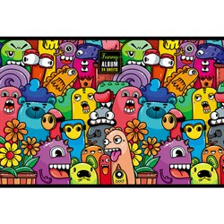 Альбом для рисования А4 24 л., скоба, TWIN-лак, ПЗБМ, 205х295 мм, "Куча Монстров" (микс в спайке), 44055 - фото 14567576