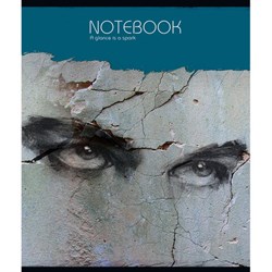 Тетрадь А5 48 л., ПЗБМ скоба, клетка, Soft Touch, "Каменный взгляд" (микс в спайке), 23225 - фото 14567656