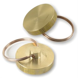 Печать металлическая к опечатывающим устройствам (600411, 601926, 601925), диаметр 25 мм, латунь, 600412 - фото 14700298