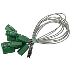 Пломбы металлические тросовые, диаметр 1,8 мм, длина 300 мм, КОМПЛЕКТ 10 шт. - фото 14700309