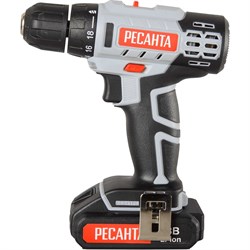Аккумуляторная дрель шуруповерт Ресанта ДА-50Л2-18А - фото 14708780