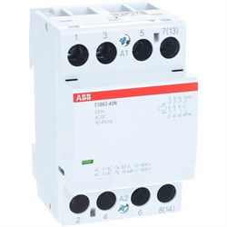 Модульный контактор ABB 63А АС-1, 4НО, катушка 230В AC/DC - фото 14709371
