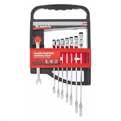 Набор комбинированных трещоточных ключей MATRIX 14513 - фото 14709435