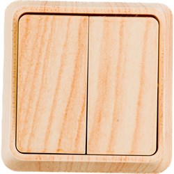 Двухклавишный выключатель IEK ВС20-2-0-ОС - фото 14717065