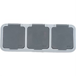 Трехместная розетка BYLECTRICA серия ПРАЛЕСКА АКВА - фото 14720000