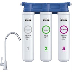 Трехступенчатый быстросъемный фильтр под мойку для очистки воды Барьер ЭКСПЕРТ СЛИМ Жесткость - фото 14720884