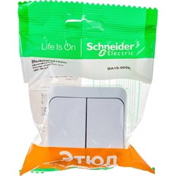 Двухклавишный выключатель Systeme Electric Этюд - фото 14721487