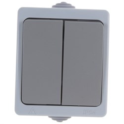 Двухклавишный выключатель UNIVERSAL Аллегро - фото 14727151